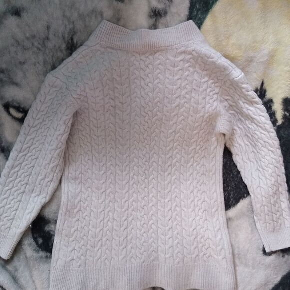 Wilfred Aritzia Merino Wool Cable Knit V Neck Sweater Grey XS - Picture 5 of 6